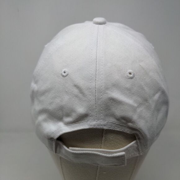 Cruisewear Men's Strapback Hat White Adjustable Embroidered Whale Logo Alaska - Picture 8 of 12